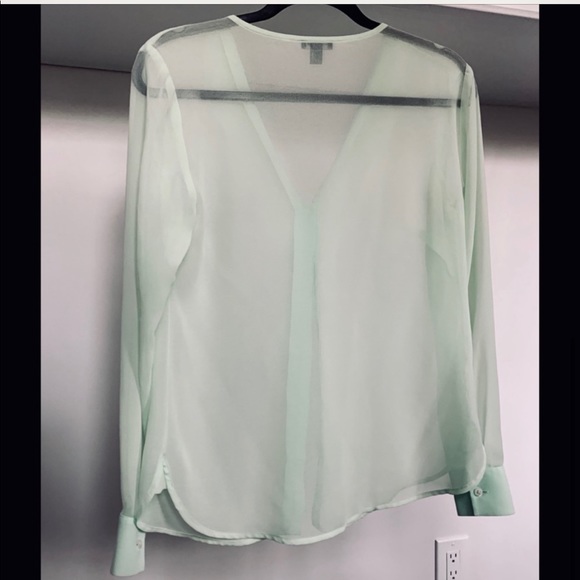 Ann Taylor Sheer Silky Blouse - Picture 3 of 5
